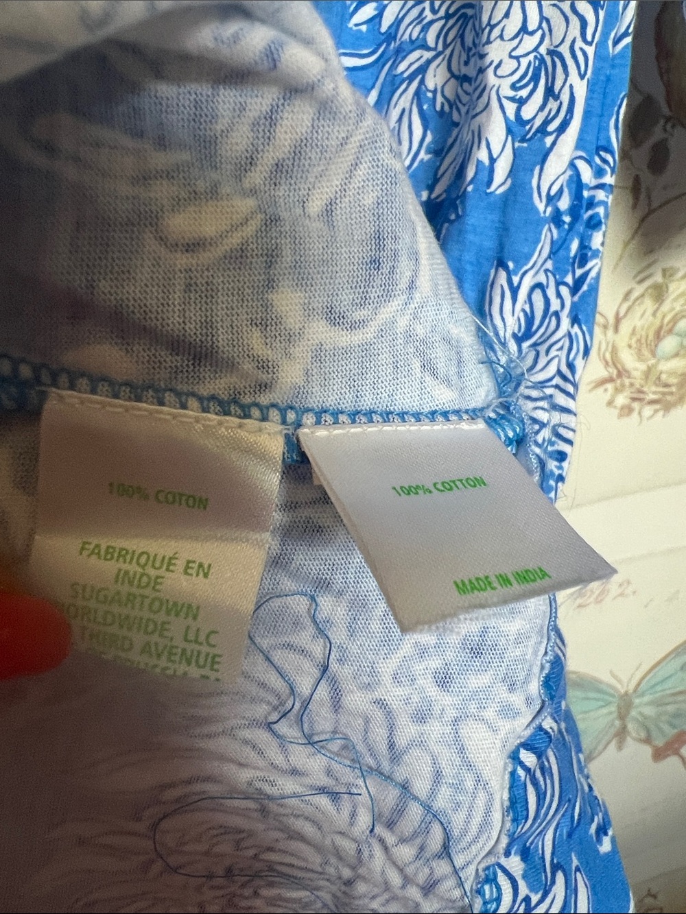 Lilly Pulitzer Blue & White Floral Midi Dress - Picture 4 of 11